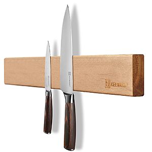 [Prime] 16" KEEMAKE Acacia Wood Magnetic Knife Holder for Wall $9.40 + Free Shipping