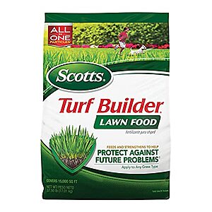 $34.78* | 37.5-lbs (15,000-sq-ft) Scotts Turf Builder Lawn Food at Amazon