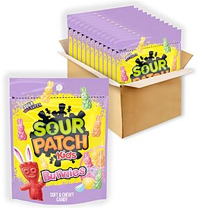 $13.05* | 12-Pack 10-Ounce Sour Patch Kids Bunnies Soft & Chewy Easter Candy at Amazon