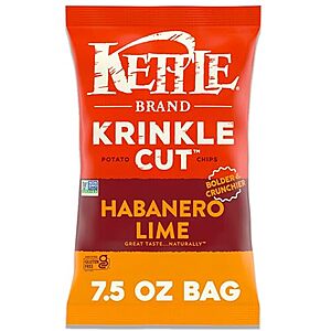 [SnS, AC] $20.34 | 11 × 7.5-Oz Kettle Brand Krinkle Cut Potato Chips (Habanero Lime) ($1.85 each) at Amazon