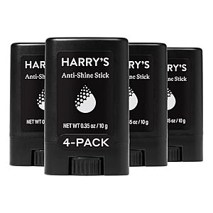 [SnS, AC] $16.38 | 4-Pack 0.35-Oz Harry's Anti-Shine Stick for Oily Skin at Amazon