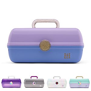 $16.79: Caboodles On-The-Go Girl Makeup Box, Two-Tone Lavender on Blue