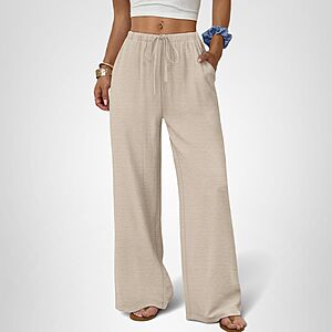 Sampeel Women's Wide Leg Flowy Palazzo Pants (Various Colors) - $17.99 (25% Off) + Free Shipping