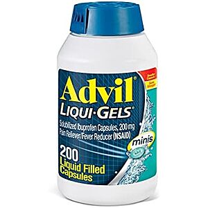 [SnS, AC] $9.19 | 200-Count Advil Liqui-Gels Minis 200mg Ibuprofen Pain Reliever & Fever Reducer at Amazon