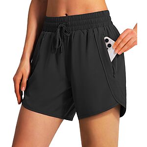 Ksmien Women's 5" / 7" Athletic Running Shorts with Zipper Pockets (Various Colors) - $18.74 (38% Off)