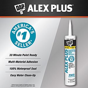$2.97-$5.94 FS AMAZON PRIME or $35 DAP Alex Plus Acrylic Latex Caulk, White, 10.1 Oz (one or two count packs)