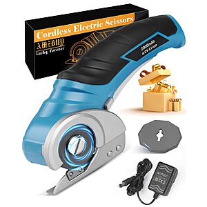 AMZBUY Cordless Electric Cardboard Cutter (Dark Blue) $15.49 + Free Shipping w/ Prime or on $35+
