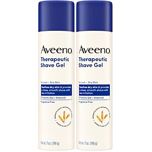 Aveeno Therapeutic Shave Gel, 7 oz (Pack of 2) $5.52