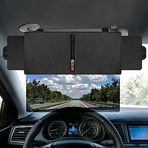 Prime: Veharvim UV400 Polarized Anti-Glare Car Sun Visor Extender (Red Zipper) $10.99 + Free Shipping