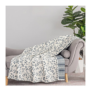 QVC Free Standard Shipping Sitewide 6/3/26: Berkshire Twin Size Reversible Print Floral/Stripe Throw  & More $15.99