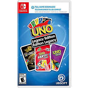 Uno Legacy Code-In-Box (English/French) for Nintendo Switch $9.97 + Free S&H w/ Walmart+ or $35+