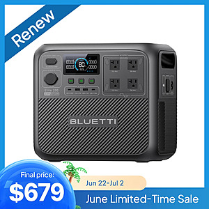 Certified Refurbished BLUETTI Elite 200 V2 2073Wh Portable Power Station $679
