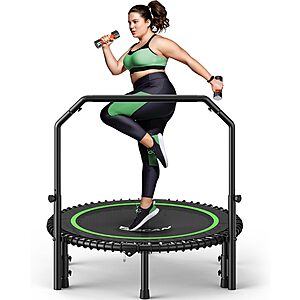 [Prime] 40" BCAN BT2 Mini Rebounder Trampoline w/ Adjustable Handle & Bungees (Green) $90.99 + Free Shipping