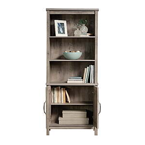$106 FS WALMART - Better Homes & Gardens Modern Farmhouse Bookcase with Doors, Gray Finish