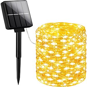 40' 100-LED Brightever Solar String Lights w/ 8 Lighting Modes (Warm White) $4.79 + Free Shipping w/ Prime or on $35+