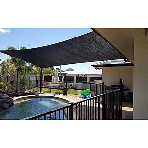Sun Shade Cloth Mesh Tarp with Grommets for Plant Cover 13x20ft  - Black - 70% Sun Blocking - $15.99