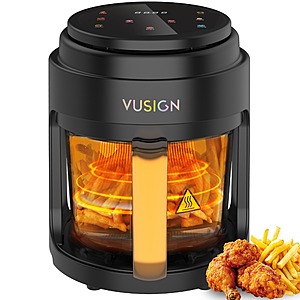 5-Qt VUSIGN 1000W Air Fryer w/ 360° Viewing Glass Pot $40 + Free Shipping