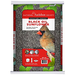 $19.98 LOWES  National Audubon Society Black Oil Sunflower Seed Bird Food 40-lb