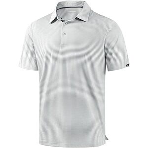 G Gradual Men's Moisture-Wicking Short Sleeve Striped Golf Polo Shirt (Various) $13.99 + Free Shipping w/ Prime or on $35+