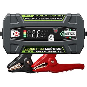 LOKITHOR J2250 PRO 2250A 12V LiFePO4 Jump Starter w/ ConnectMax $64.97 + Free Shipping w/ Prime or on $35+