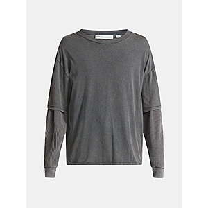 No Boundaries Cotton Washed Tee with Layered Long Sleeves (4 colors) - from $4.20