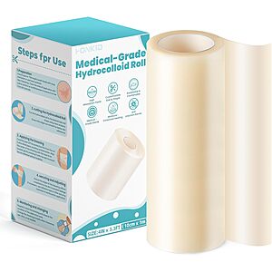 4" x 3.3' HONKID Medical Grade Self-Adhesive Hydrocolloid Roll for Wound Care $3.59 + Free Shipping w/ Prime or on $35+