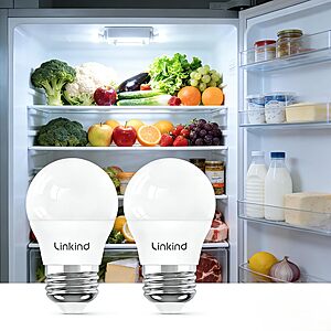[Prime] 2-Pack Linkind A15 LED Refrigerator Light Bulbs $4.99 ($2.49 each) + Free Shipping
