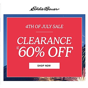 Eddie Bauer Clearance Up to 60% Off 4th of July Sale