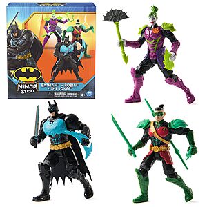 3-Pack 6" DC Comics Batman Ninja Strike Battle Set w/ Batman, Joker & Robin Figures & Accessories $5.81 + Free Shipping w/ Prime or on $35+