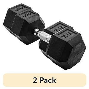 (2 pack) CAP Barbell, 35lb Coated Hex Dumbbell $61 FS @ Walmart