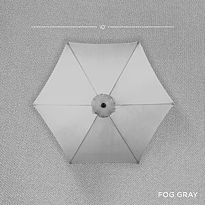 Best Choice Products 10ft Market Umbrella, Outdoor Sun Shade for Backyard, Deck, Poolside, Table w/Woodgrain Pattern, Easy Tilt & Crank - Fog Gray $39.99