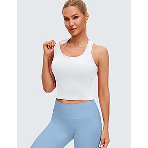 MathCat Women’s Seamless Racerback Crop Tank / Longline Sports Bra – $16.12 w/ Code