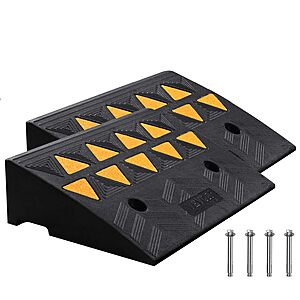 2 Pack VEVOR Rubber Curb Ramp 5" Rise Height 33069 lbs/15 T Capacity $40.28 + Free S&H at Amazon