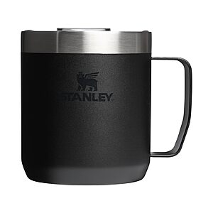 12-Oz STANLEY Stainless Steel Everyday Camp Mug (Black) $15 + Free Shipping w/ Prime or on orders over $35
