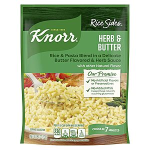 5.4-Ounce Knorr Herb & Butter Rice & Pasta Sides $0.70 + Free Shipping w/ Prime or on $35+