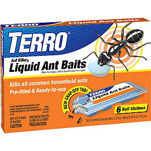 6PK TERRO Liquid Ant Baits $4.66 + Free Pickup at Walmart