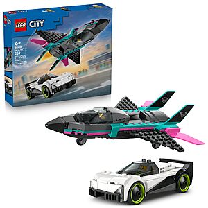 LEGO City Jet vs. Car Building Toys for Kids (60489,259pcs) $23.99 + Free S&H w/ Prime or $35+
