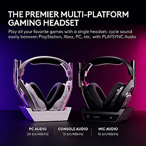 Logitech G Astro A50 Multi-Platform Wireless Gaming Headset + Base Station w/ PLAYSYNC Audio Switcher & 24-Hour Battery (Black, White) $213.73 + Free Shipping