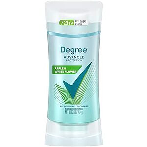 2.6-Ounce Degree Advanced Protection Antiperspirant Deodorant for Women (White Flowers & Lychee) $2.91 w/ S&S + Free Shipping w/ Prime or on $35+