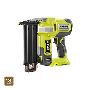 $99: RYOBI ONE+ 18V 18-Gauge Cordless AirStrike Brad Nailer (Tool Only) at HomeDepot