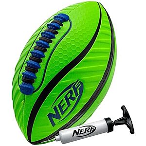 $11.99* | 10.5" Nerf Spiral Grip Football w/ Pump (Green/Black) at Amazon