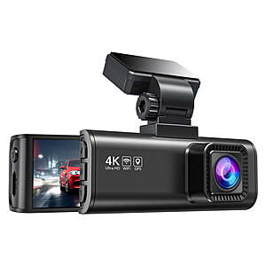 $99 FS Walmart by REDTIGER  Dash Cam Front and Rear, Dash Cam 4K with WiFi & GPS, 4K/2.5K Front+1080P Rear Dashcam,   Night Vision, 3.18'' LCD Screen, Loop Record