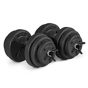 CAP Barbell 50 lb Adjustable Vinyl Dumbbell Set $29.99 + Free S&H w/ Prime or $35+