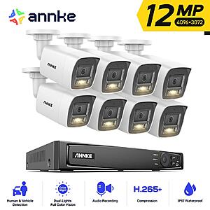 ANNKE 8pcs 12MP POE 2T 8CH NVR Cameras Security System4K H.265+ AI Detection $591 + Free Shipping