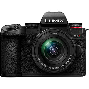Panasonic - LUMIX G9II Mirrorless Camera with LUMIX ASPH 12-60mm F3.5-5.6 Lens - Black for $1300