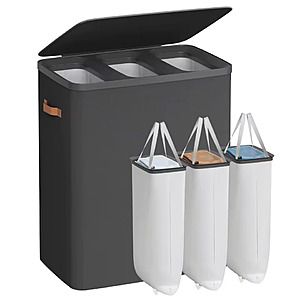 Songmics 3-Section Laundry Basket Hamper w/Removable Liners, 50.2 Gal / 190 L, free S&H $38.76