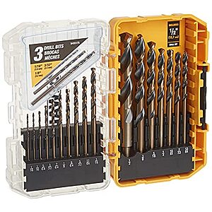 DEWALT Black Oxide Drill Bit Set, 20-Piece (DW1177) $19.99