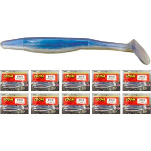 Zoom Swimmin' Super Fluke 5 Inch Paddle Tail Swimbait - 10 Packs, 5 per Pack - $19.99