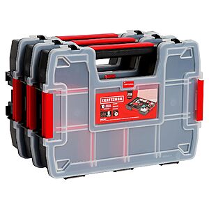CRAFTSMAN 3-Pack 10-Compartment Small Plastic Small Parts Organizer | CMST60964M $18