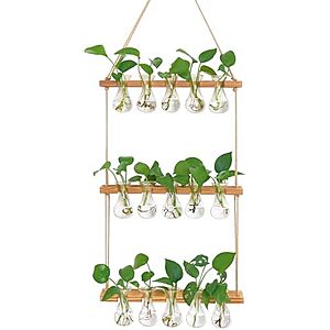$14.99* | 3-Tier XXXFLOWER 15-Bulb Wall Hanging Glass Planter Decor at Amazon